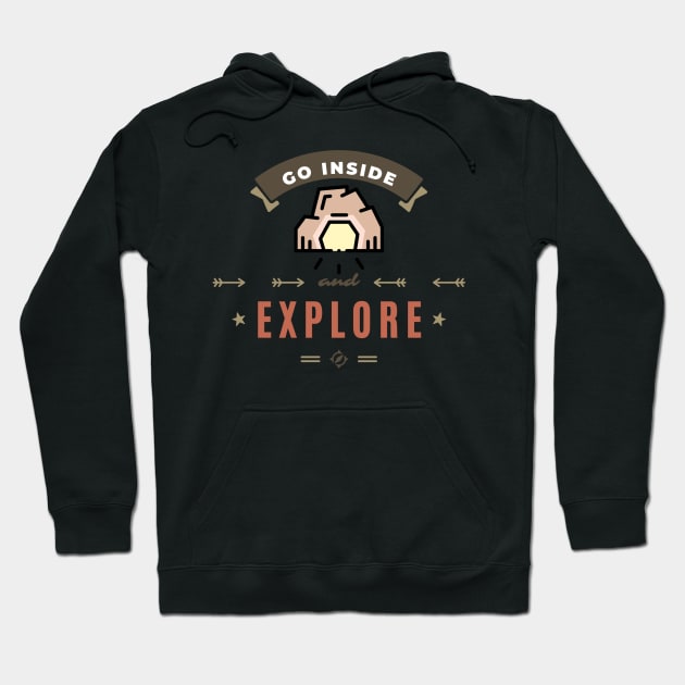 Go Inside and Explore Hoodie by From the Dungeon